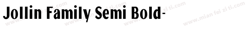 Jollin Family Semi Bold字体转换